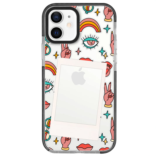iPhone 12 Mini Peace Polaroid Telefon Kılıfı