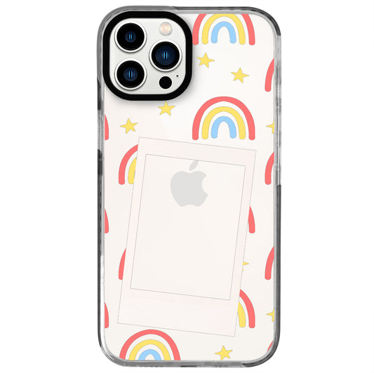 iPhone 12 Pro Max Rainbow Star Polaroid Telefon Kılıfı