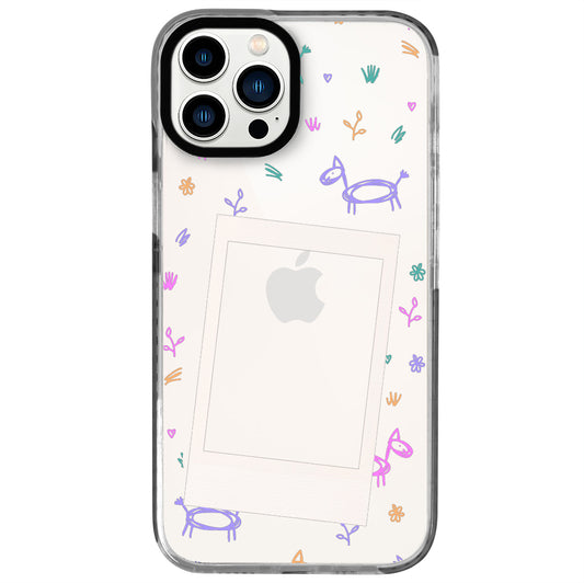iPhone 12 Pro Max Colors Pics Polaroid Telefon Kılıfı