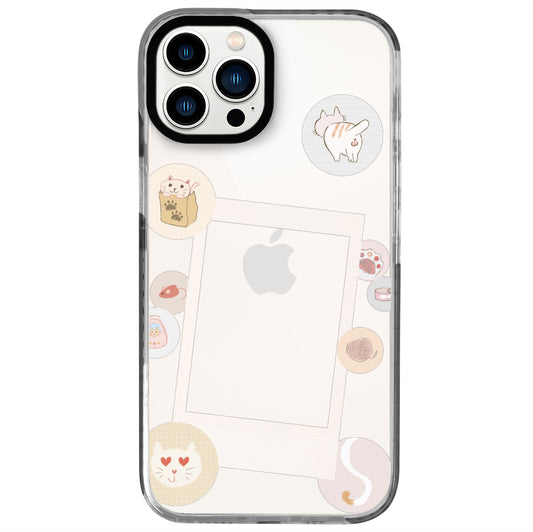 iPhone 12 Pro Max Cat Paw Polaroid Telefon Kılıfı