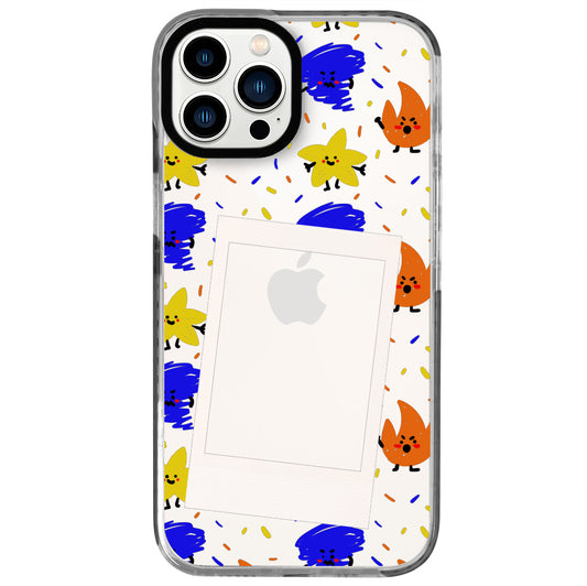 iPhone 12 Pro Max Colorful Shapes Polaroid Telefon Kılıfı