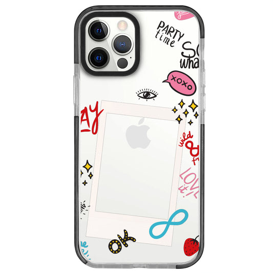iPhone 12 Pro Shine Like Polaroid Telefon Kılıfı