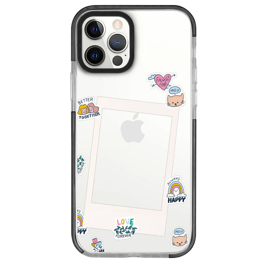 iPhone 12 Pro Love Forever Polaroid Telefon Kılıfı