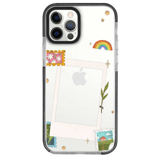 iPhone 12 Pro Postcard Polaroid Telefon Kılıfı