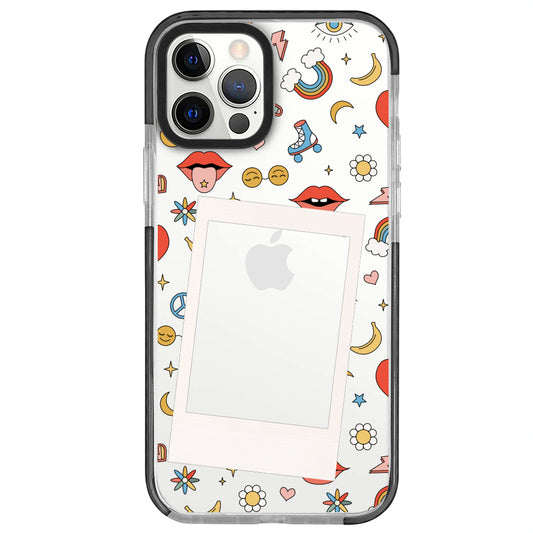 iPhone 12 Pro Sleep Eyes Polaroid Telefon Kılıfı