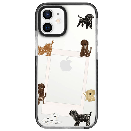 iPhone 12 Dogs Polaroid Telefon Kılıfı