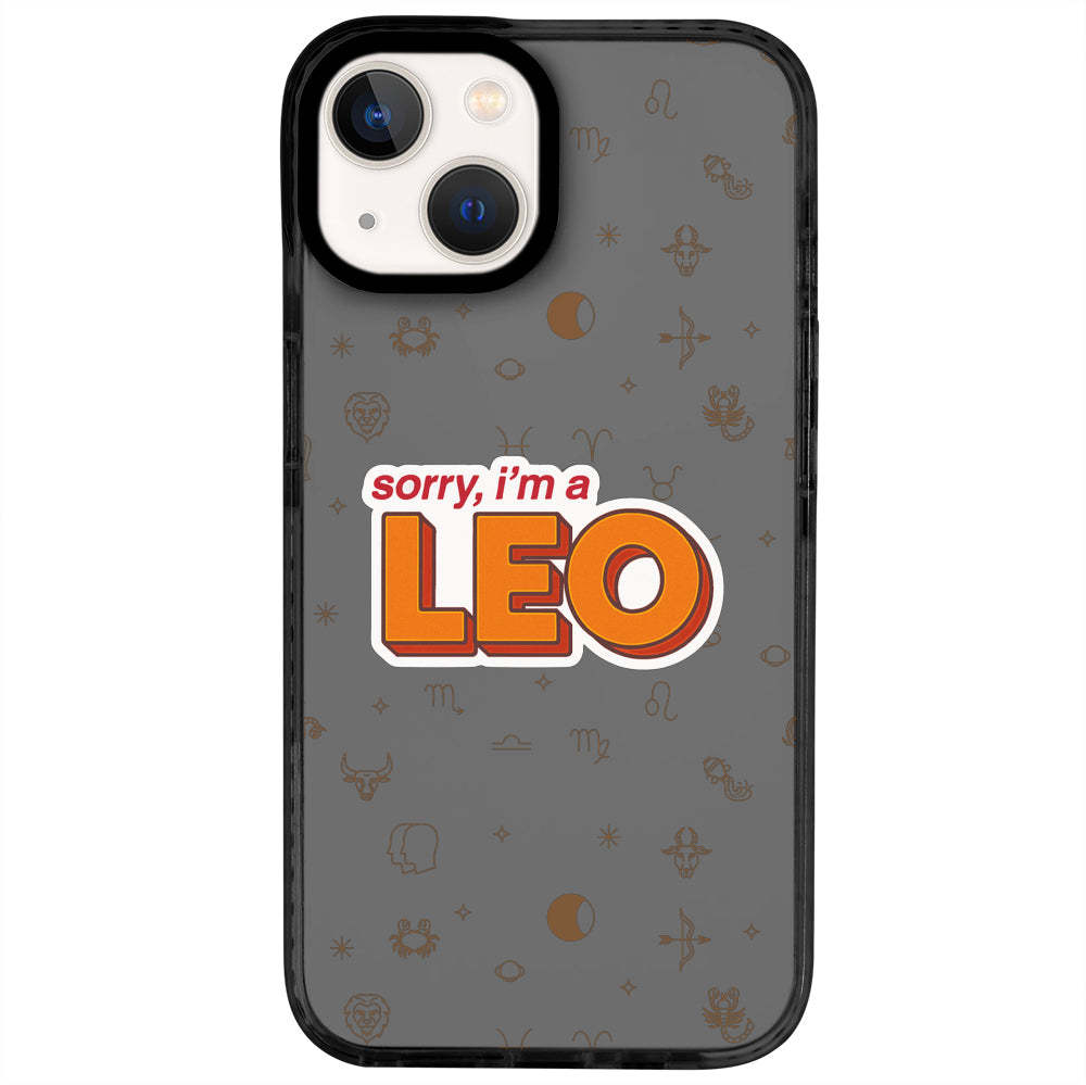iPhone 13 Aslan Burcu Sorry Zodiac Telefon Kılıfı - Cool Black