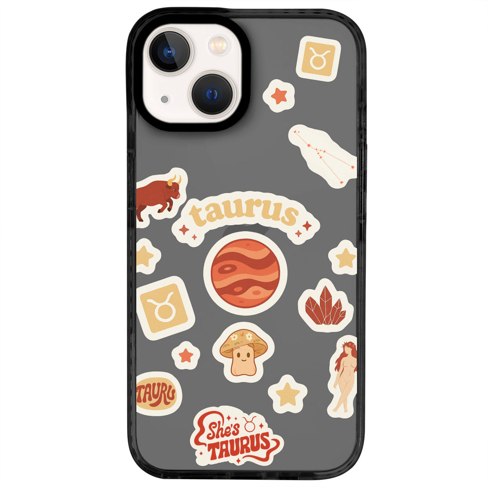 iPhone 13 Boğa Burcu Sweet Rules Telefon Kılıfı - Cool Black