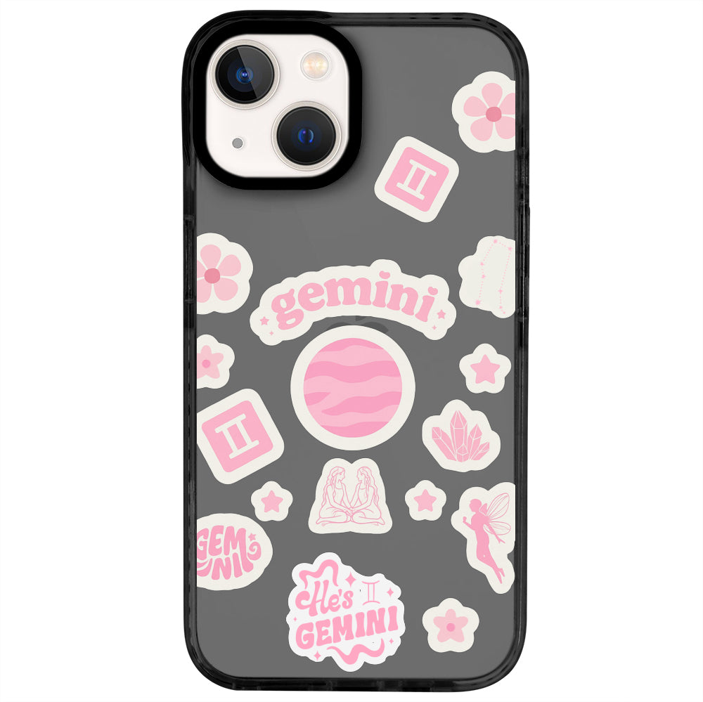 iPhone 13 İkizler Burcu Sweet Rules Telefon Kılıfı - Cool Black