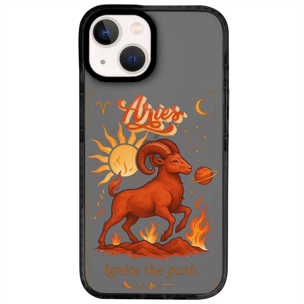 iPhone 13 Koç Burcu Way of Aries Telefon Kılıfı - Cool Black