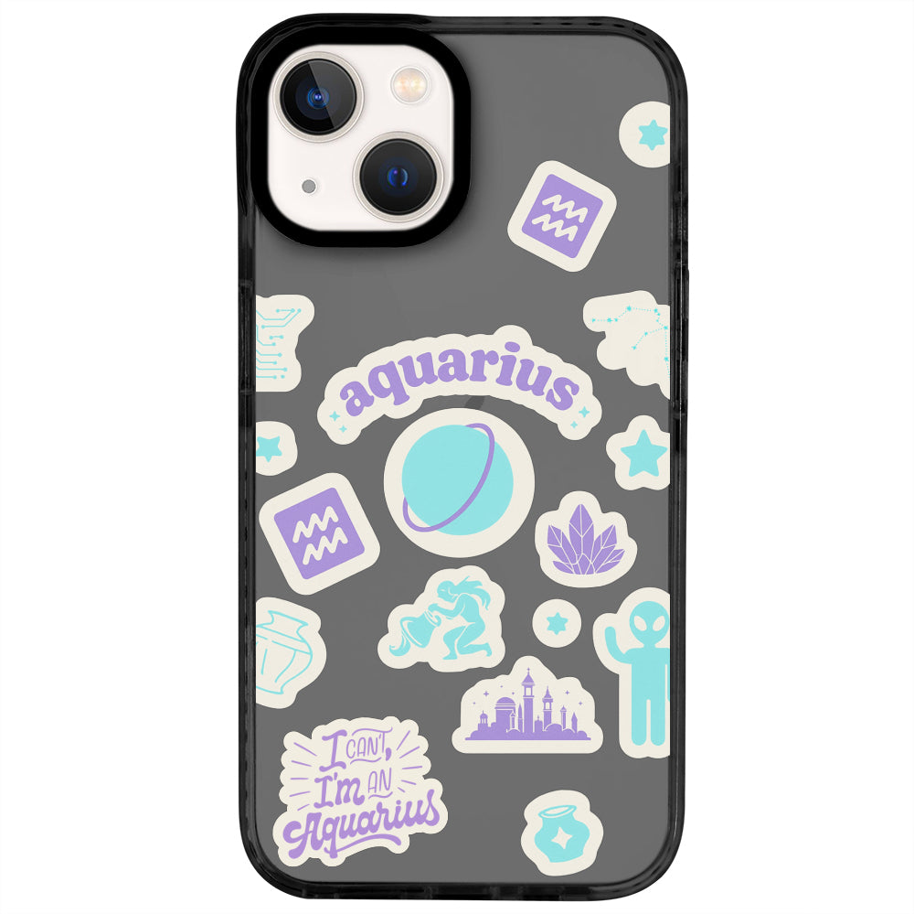 iPhone 13 Kova Burcu Sweet Rules Telefon Kılıfı - Cool Black