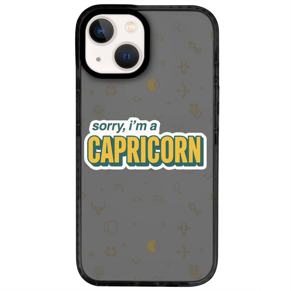 iPhone 13 Oğlak Burcu Sorry Zodiac Telefon Kılıfı - Cool Black