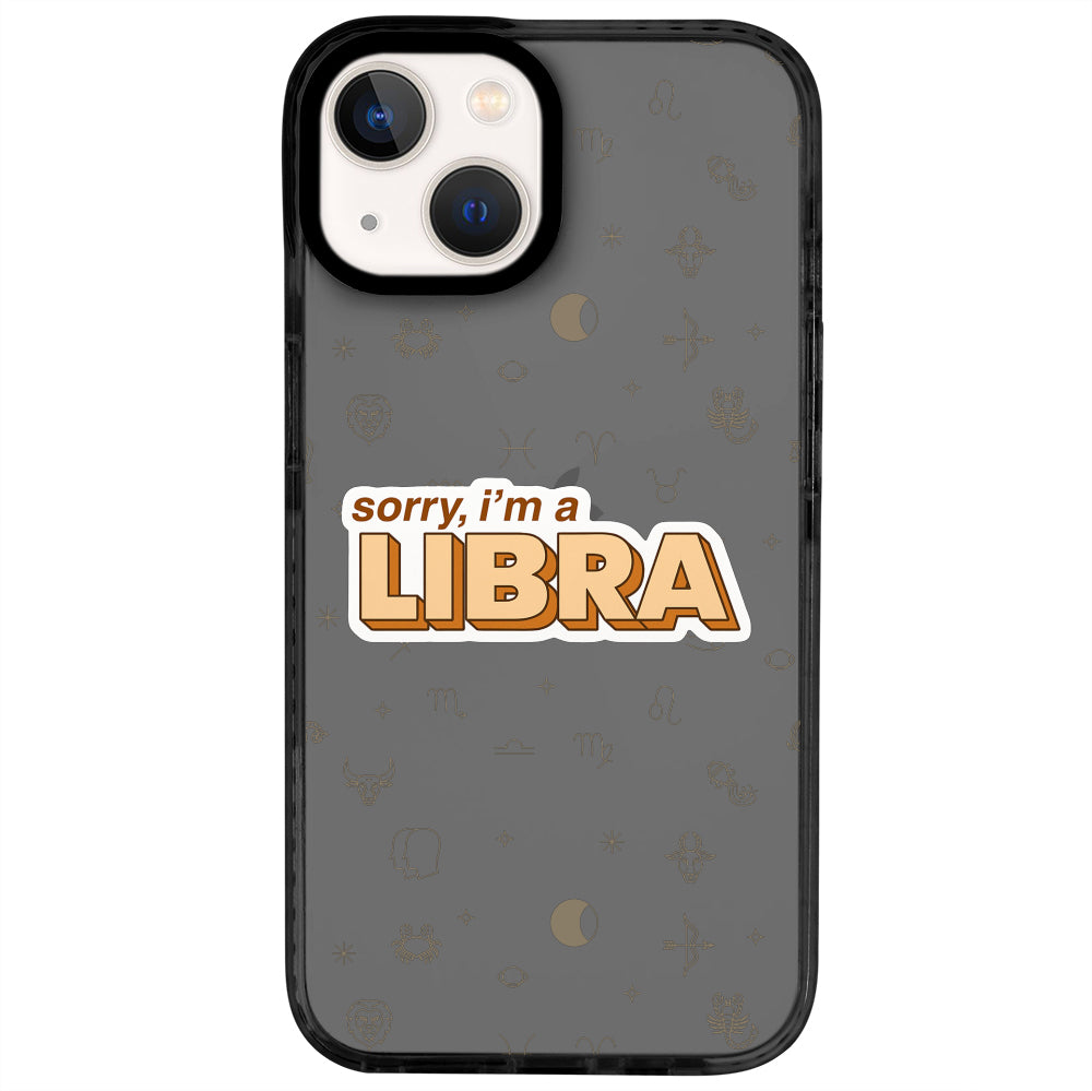 iPhone 13 Terazi Burcu Sorry Zodiac Telefon Kılıfı - Cool Black