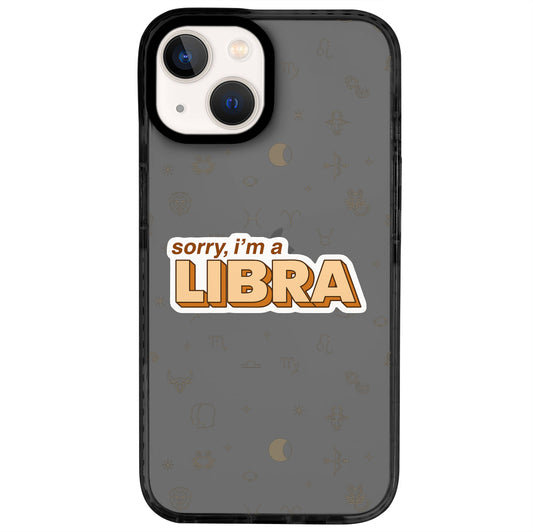 iPhone 13 Terazi Burcu Sorry Zodiac Telefon Kılıfı - Cool Black
