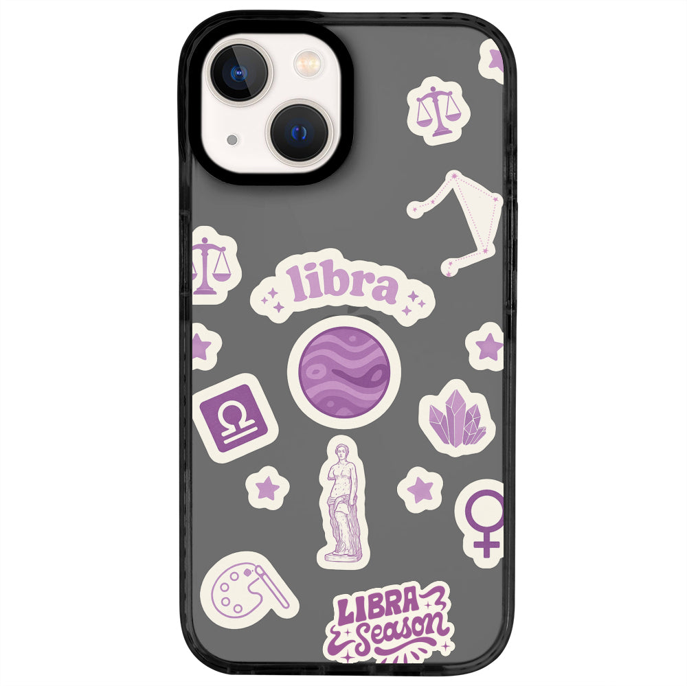 iPhone 13 Terazi Burcu Sweet Rules Telefon Kılıfı - Cool Black