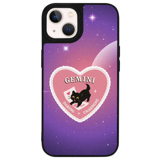 iPhone 13 İkizler Burcu Heart In Stars Telefon Kılıfı - Popsoketsiz