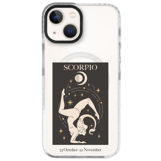 iPhone 13 Akrep Burcu History of Zodiac Telefon Kılıfı - Beyaz