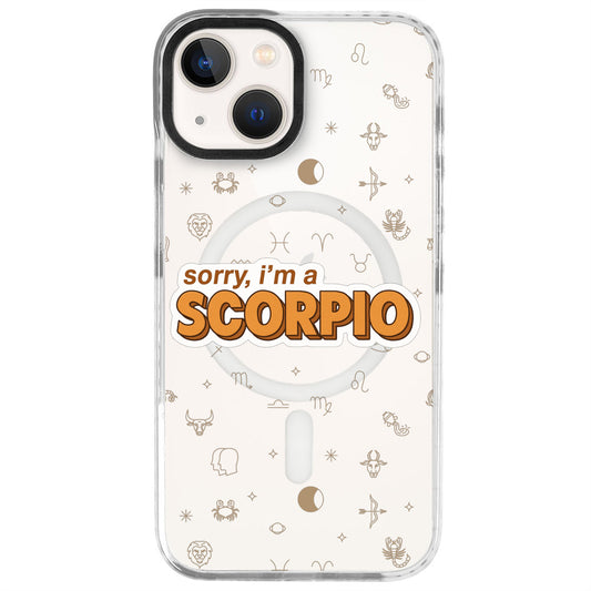 iPhone 13 Akrep Burcu Sorry Zodiac Telefon Kılıfı - Beyaz