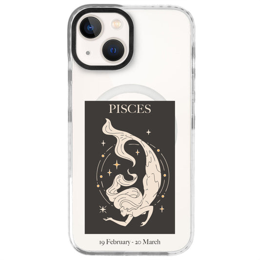 iPhone 13 Balık Burcu History of Zodiac Telefon Kılıfı - Beyaz