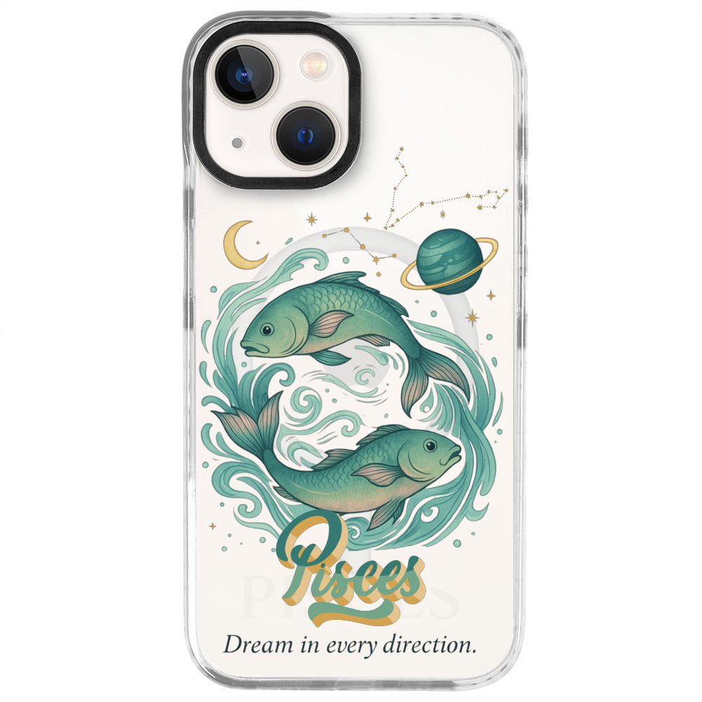 iPhone 13 Balık Burcu Way of Aries Telefon Kılıfı - Beyaz