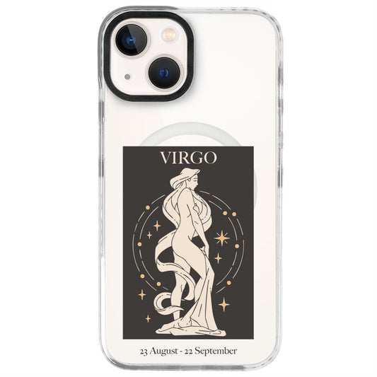iPhone 13 Başak Burcu History of Zodiac Telefon Kılıfı - Beyaz