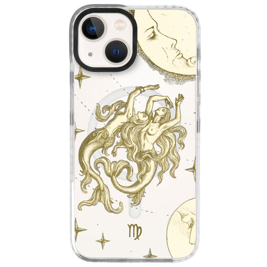 iPhone 13 Başak Burcu Soft Stars Telefon Kılıfı - Beyaz