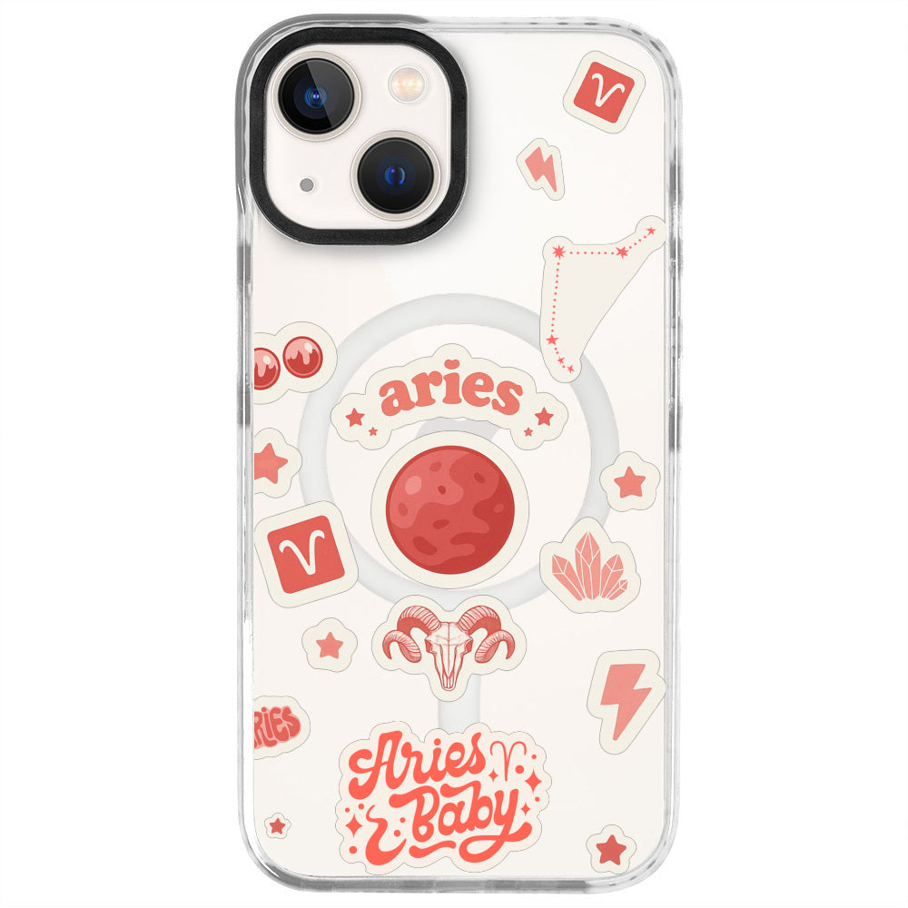 iPhone 13 Koç Burcu Sweet Rules Telefon Kılıfı - Beyaz