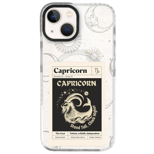 iPhone 13 Oğlak Burcu Sticker Mode Telefon Kılıfı - Beyaz