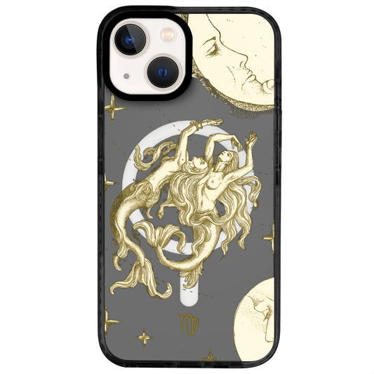 iPhone 13 Başak Burcu Soft Stars Telefon Kılıfı - Cool Black