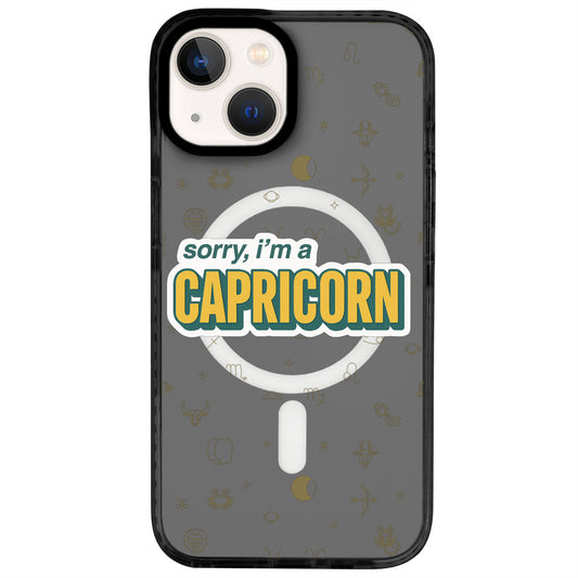 iPhone 13 Oğlak Burcu Sorry Zodiac Telefon Kılıfı - Cool Black