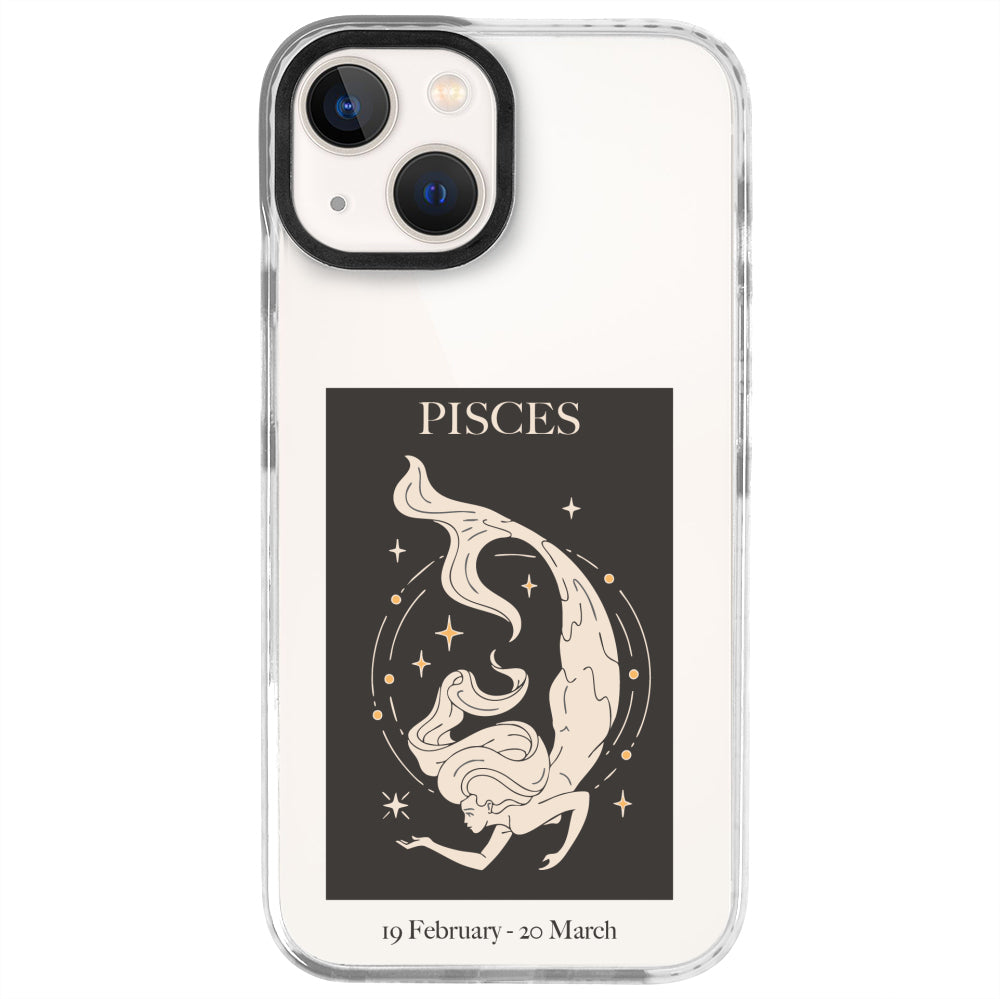 iPhone 13 Mini Balık Burcu History of Zodiac Telefon Kılıfı - Beyaz