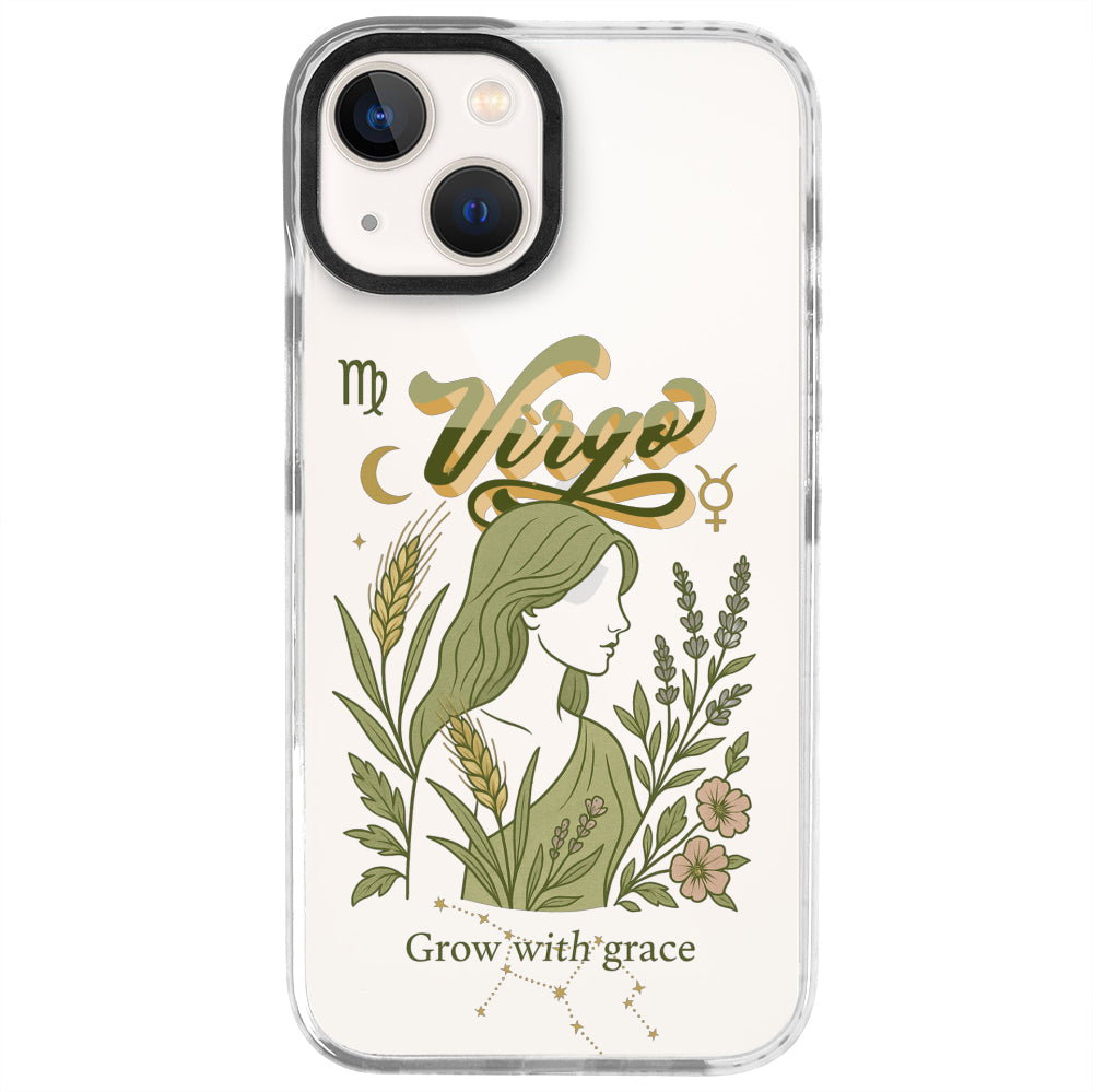iPhone 13 Mini Başak Burcu Way of Aries Telefon Kılıfı - Beyaz