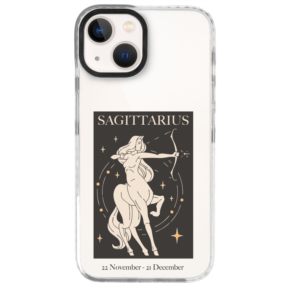 iPhone 13 Mini Yay Burcu History of Zodiac Telefon Kılıfı - Beyaz