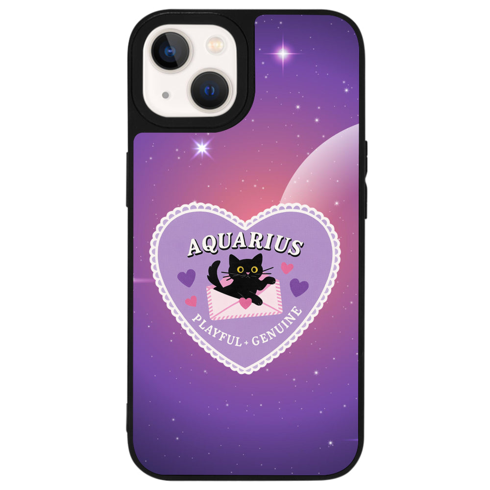 iPhone 13 Mini Kova Burcu Heart In Stars Telefon Kılıfı - Popsoketsiz