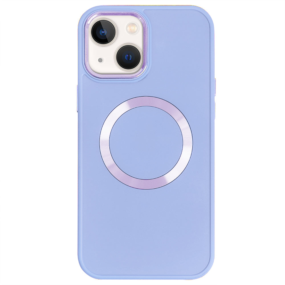 Apple iPhone 15 Renkli Magsafe Case Lila