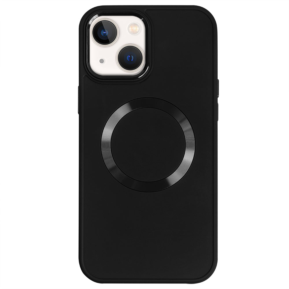 Apple iPhone 15 Plus Renkli Magsafe Case Siyah