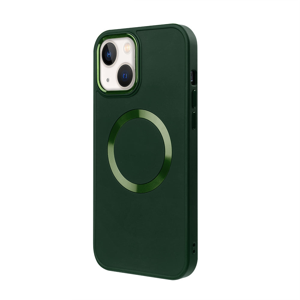 Apple iPhone 13 Renkli Magsafe Case Haki
