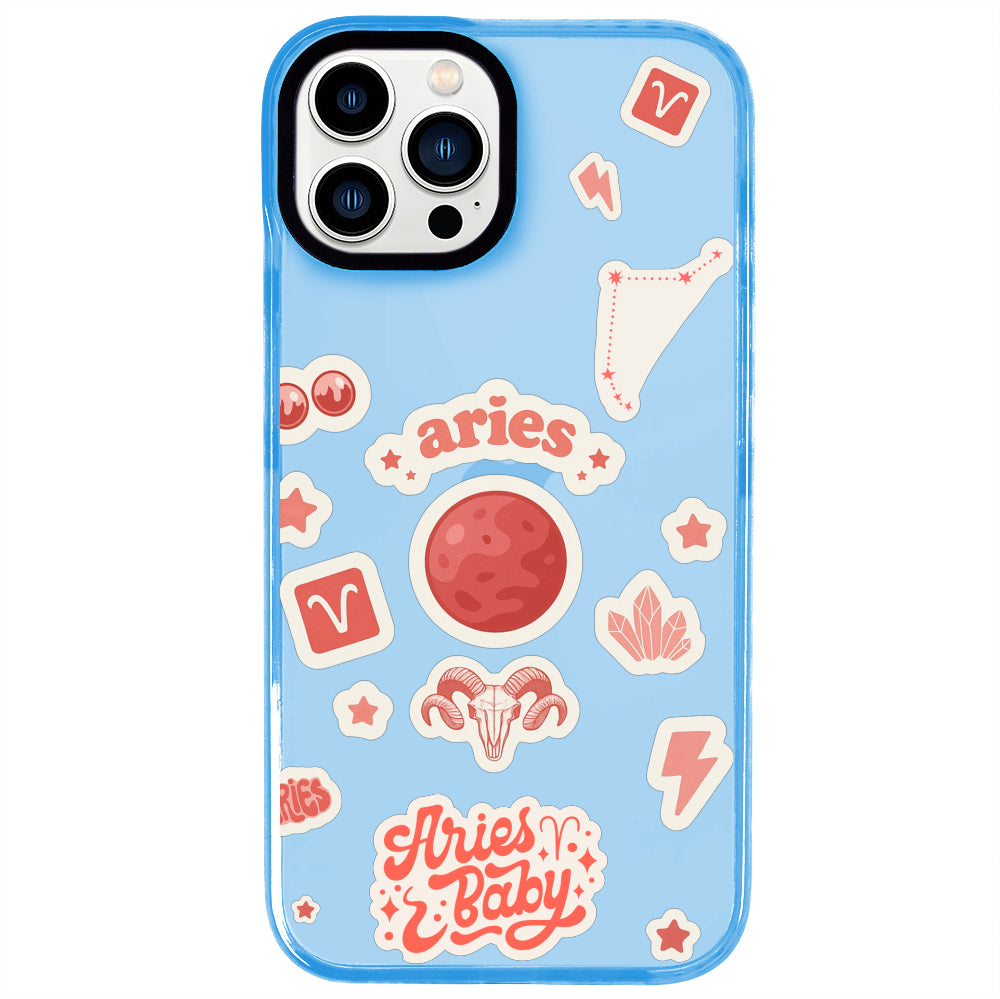 iPhone 13 Pro Koç Burcu Sweet Rules Telefon Kılıfı - Azure