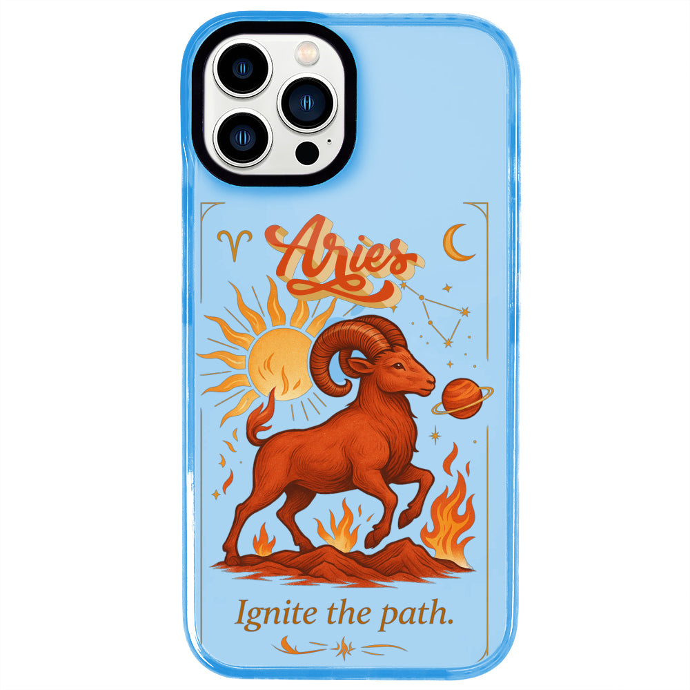iPhone 13 Pro Koç Burcu Way of Aries Telefon Kılıfı - Azure