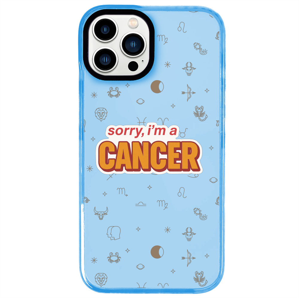 iPhone 13 Pro Yengeç Burcu Sorry Zodiac Telefon Kılıfı - Azure