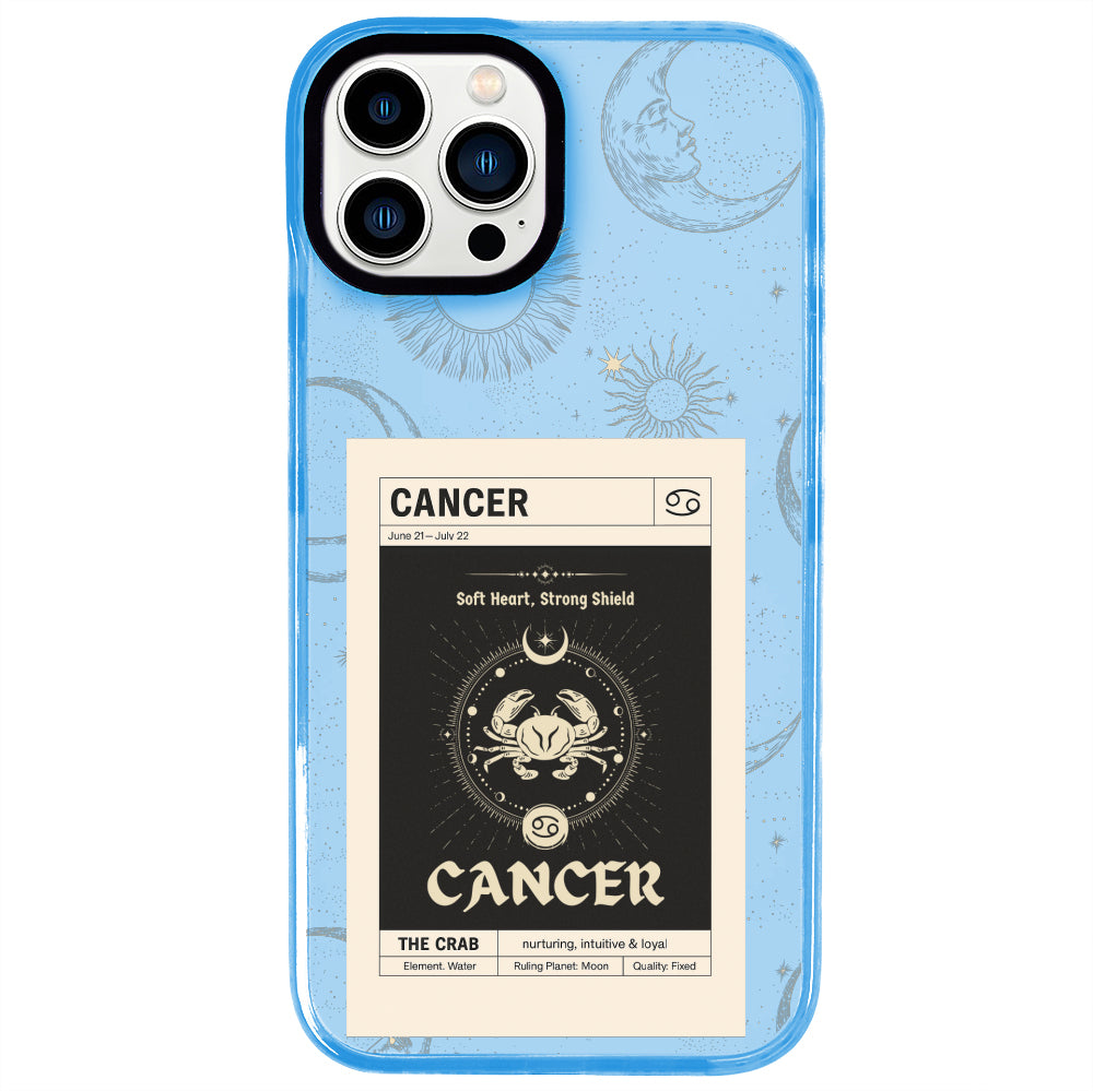 iPhone 13 Pro Yengeç Burcu Sticker Mode Telefon Kılıfı - Azure