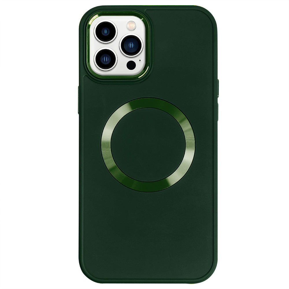 Apple iPhone 15 Pro Renkli Magsafe Case Haki