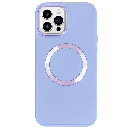 Apple iPhone 15 Pro Max Renkli Magsafe Case Lila