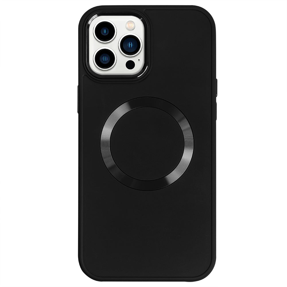 Apple iPhone 14 Pro Renkli Magsafe Case Siyah