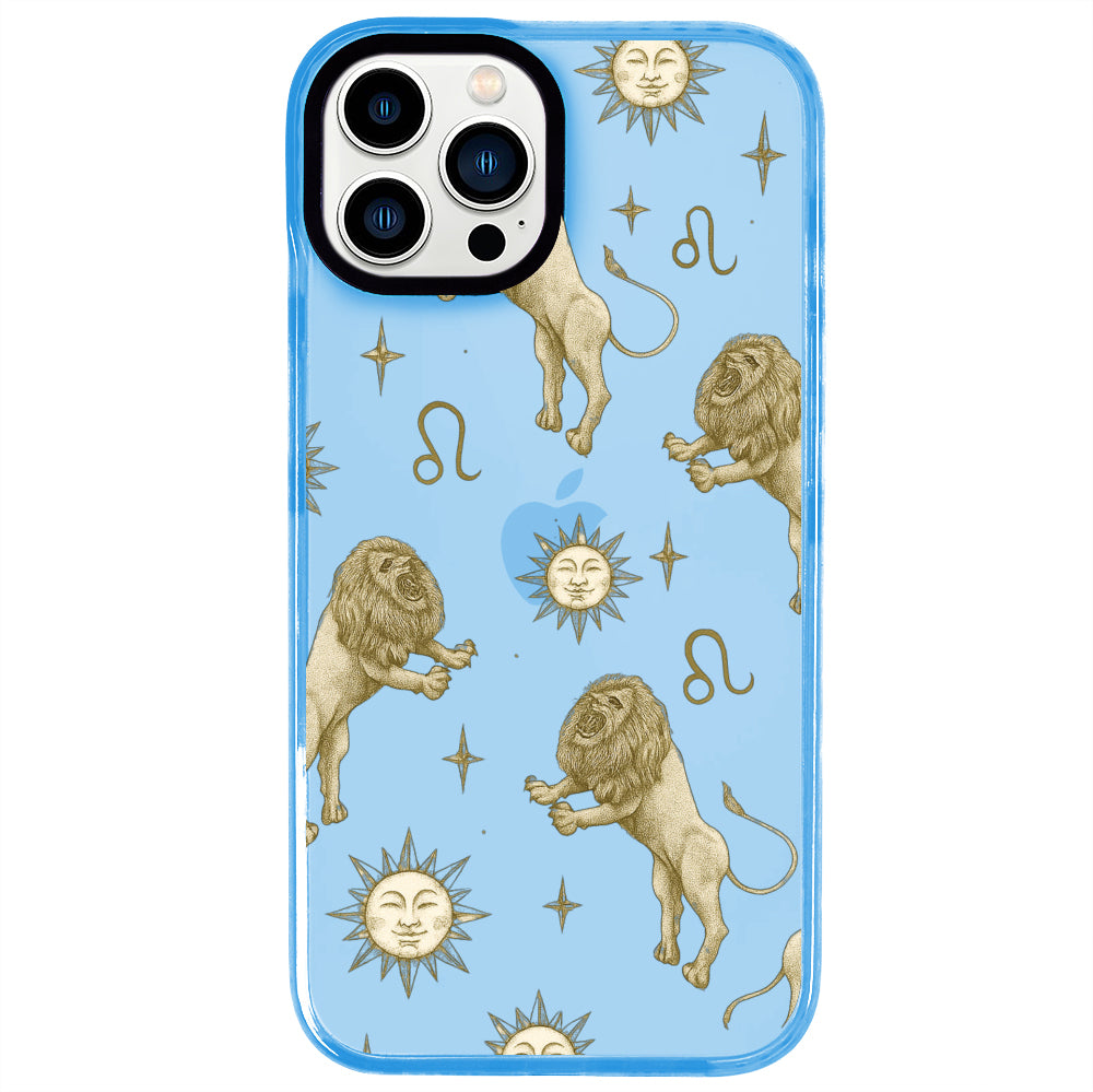 iPhone 13 Pro Max Aslan Burcu Soft Stars Telefon Kılıfı - Azure