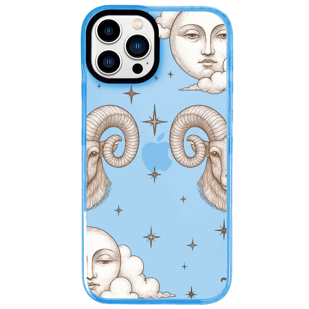 iPhone 13 Pro Max Koç Burcu Soft Stars Telefon Kılıfı - Azure