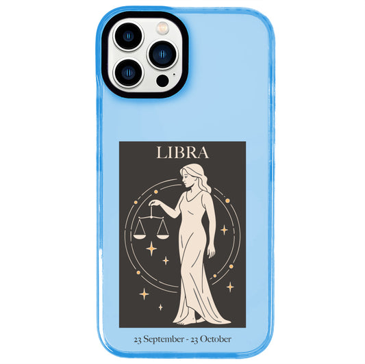 iPhone 13 Pro Max Terazi Burcu History of Zodiac Telefon Kılıfı - Azure