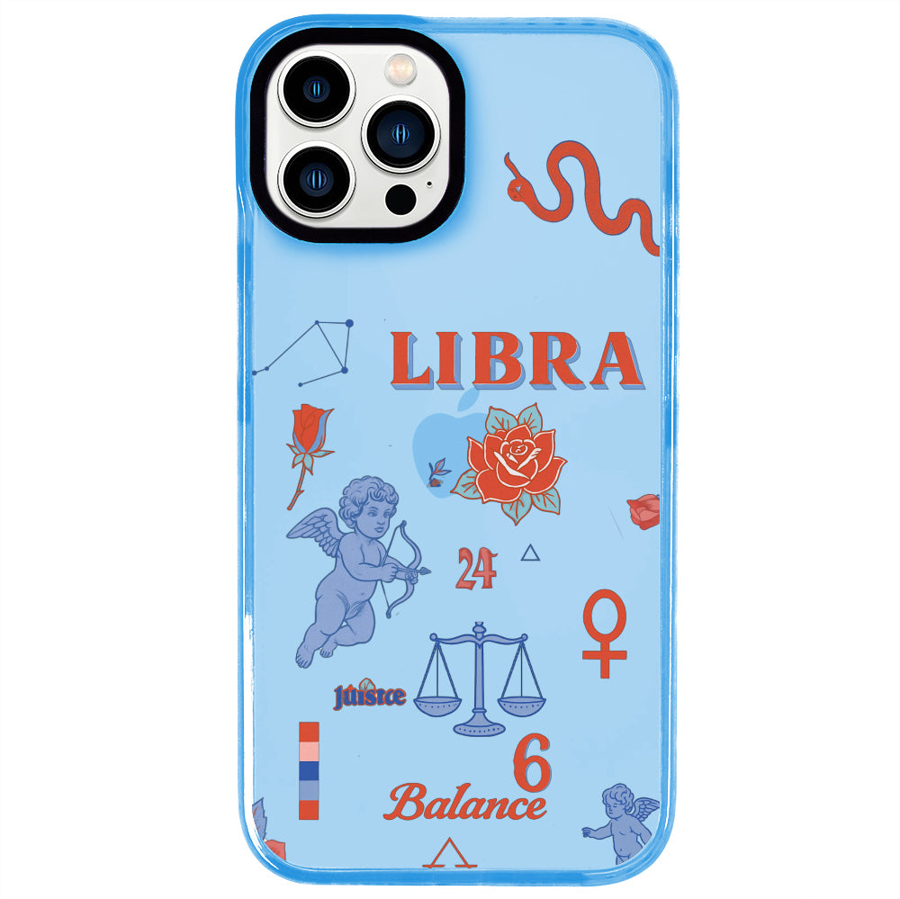 iPhone 13 Pro Max Terazi Burcu The Emperor Telefon Kılıfı - Azure
