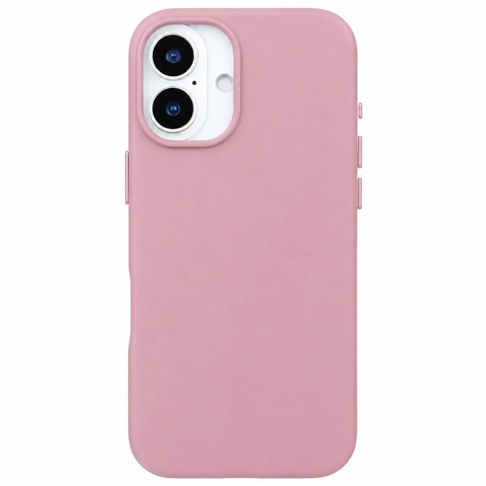 iPhone 17 Gizli Magsafeli Vegan Deri Telefon Kılıfı - Pembe