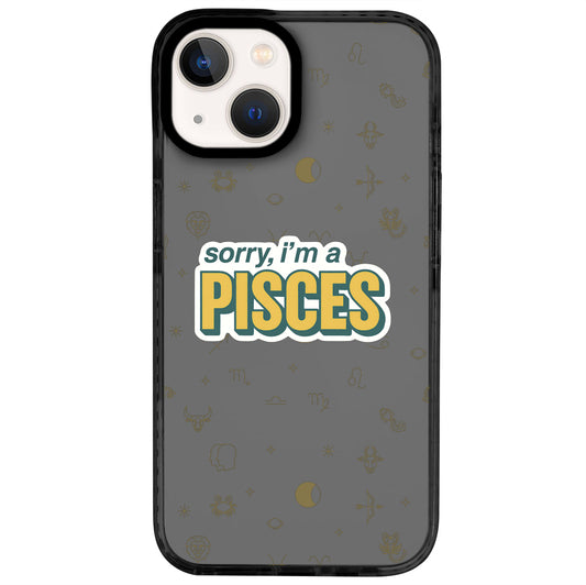 iPhone 14 Balık Burcu Sorry Zodiac Telefon Kılıfı - Cool Black